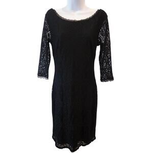 Laundry by Design Black Lace Dress -‎ Size 8